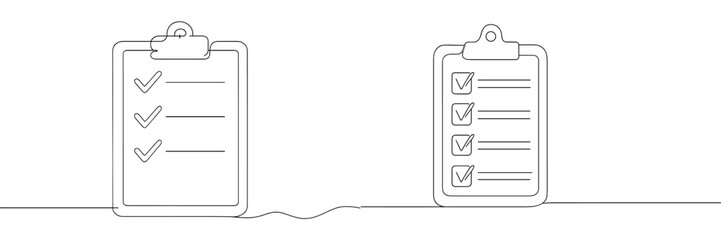 Poster - Checklists on a table displaying completed and pending tasks during a work session