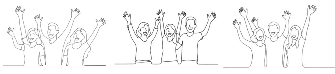 Poster - Joyful celebration with friends in a lively atmosphere during a sunny afternoon gathering