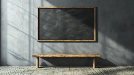 Poster - 3d illustration. Black chalkboard. Results, business concept. illustration