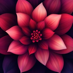 Poster - Elegant floral design with vibrant red petals and a dark background creating a visually striking and captivating botanical close up with a modern artistic style