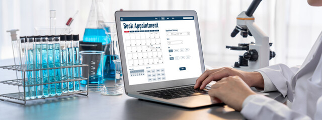 Poster - online applointment booking calendar for brisk regristration on the internet website