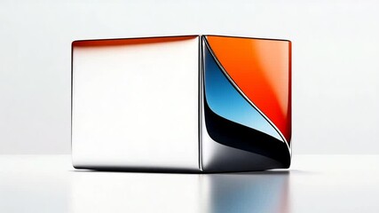 Poster - Modern Artistic Refrigerator Design with Bold Colors and Sleek Linework for Contemporary Home Aesthetics