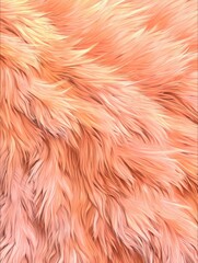 Poster - Abstract peach fur texture background with soft fluffy fibers creating a warm and inviting luxurious feel perfect for fashion and textile designs and backgrounds