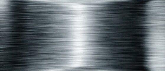 Poster - Brushed metal texture with horizontal lines and a bright highlight creating a modern industrial aesthetic perfect for backgrounds