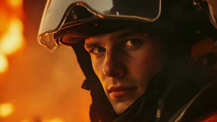 Poster - A person wearing a helmet and goggles stares directly at the camera