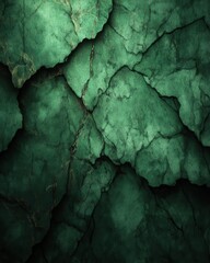 Poster - Emerald green stone texture with golden veins abstract background for luxury design and decoration with a dark moody elegant style perfect for creative projects