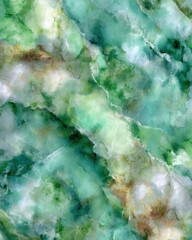 Poster - Vibrant green marble texture background with natural stone pattern and elegant veining creating a luxurious and soothing abstract design for interior decor