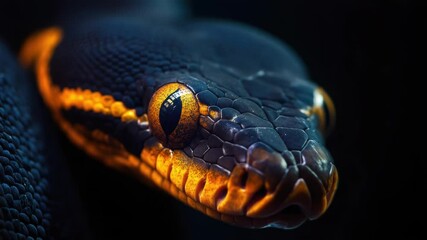 Poster - A close-up image of a snake's eye, highlighting its unique features