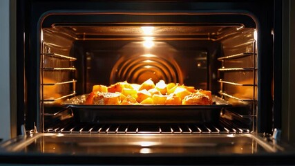 Poster - Food baked in a pan, warm and ready to eat, great for a family dinner or special occasion
