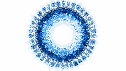 Wall Mural - abstract circular blue pattern