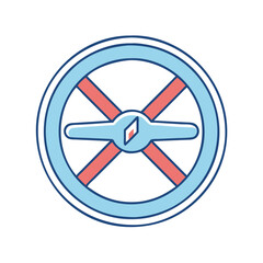 Poster - Find your way with this nautical compass rose vector illustration for navigation and direction needs