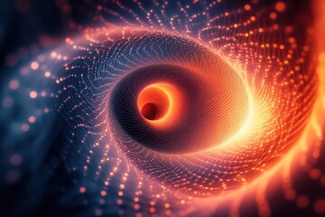 Fototapete - Swirling tunnel of light and color creates a mesmerizing visual effect in abstract design