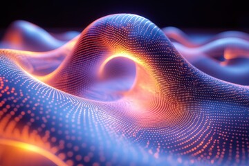 Fototapete - Swirling tunnel of light and color creates a mesmerizing visual effect in abstract design