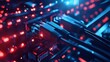 © Xayal - Network cables connected to switch hub. Global Internet and data security concept. Double exposure with abstract polygons. 3d rendering