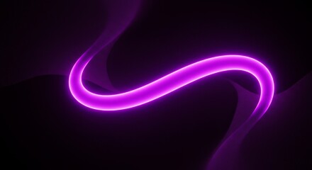 Leinwandbilder - Abstract purple neon light curve glowing effect design for digital art concept