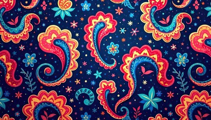 fluid paisley design, continuous and infinitely repeatable , ornate, luxury