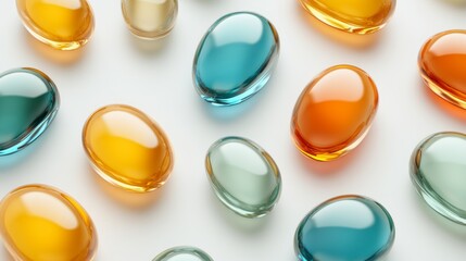 Poster - vibrant abstract design incorporating steep drops alongside isolated colors to create visual interes