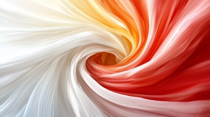 Aufkleber - Colorful swirl of fabric with a red and white center. The red and white colors are vibrant and eye-catching, creating a sense of energy and movement