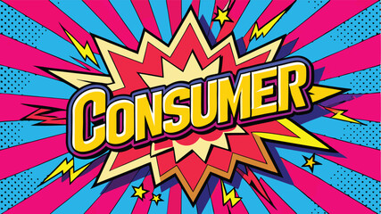 Aufkleber - Colorful comic-style vector illustration bursting with dynamic graphics and bold text emphasizing creativity and action