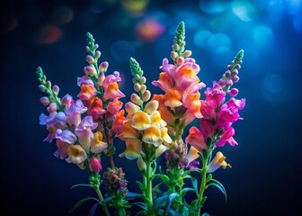 Wall Mural - elegant snapdragon night bloom: minimalist modern floral photography
