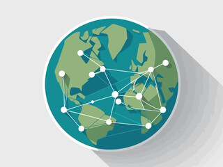 Poster - global connection and communication concept
