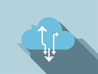Poster - Digital Data Transfer and Cloud Services Concept