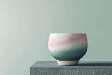 Poster - A muted, ceramic bowl with a gradient color scheme.