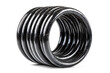 © Muhammadnuruzzaman - Black spring coils tightly wound industrial strength powerful