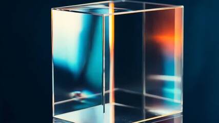 Poster - Prism refracting light, dark background, studio shot, abstract art