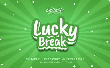 Poster - luck casino 3d text effect. suitable for arcade spin game