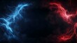 © rujlaphus - The image contains a dark background with swirling blue and red lightning-like energy on either side, creating a visually striking contrast.