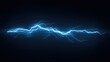 © zhou yan - Electric blue lightning bolts with dynamic thunder strikes on dark backdrop, high-voltage energy concept illustration with vivid electric discharge effects and glowing plasma currents, sharp vector de