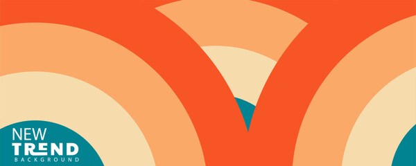 Poster - abstract design background, Abstract orange and red gradient geometric shape circle background. Modern futuristic background. Can be use for landing page, book covers, brochures, flyers, magazines, an