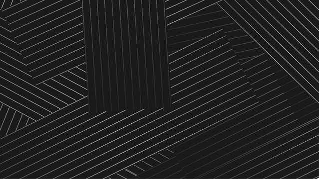 Abstract linear background with overlapping diagonal and horizontal lines. Trendy geometric pattern in monochrome style. 