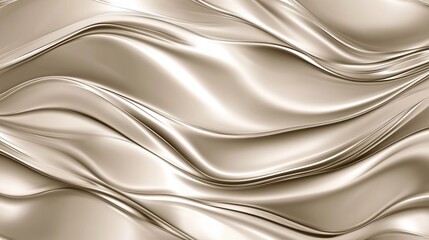 Aufkleber - Abstract Golden Silk Fabric Texture Background with Elegant Smooth Waves and Soft Light