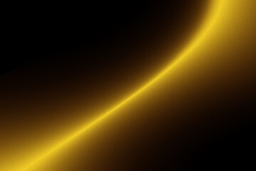 Aufkleber - Abstract gold curve on black background.