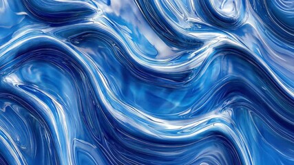 Poster - Exploring the beauty of an abstract wavy blue background with fluid patterns and textures, abstract wavy blue background