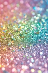 Poster - Iridescent glitter texture in rainbow colors with a blurred effect for a magical background