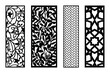 © MDMasudul - Set Of Laser Cut Panels With Floral,Leaf,Geometric,And Islamic Patterns