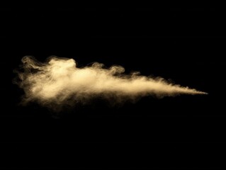 Poster - Golden ethereal smoke plume against black backdrop for visual effects and compositing work