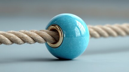 Poster - Blue bead tied with a rope representing breakout confirmation via flow and aggressive market actions