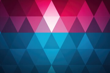 Poster - Geometric Gradient Background with Triangles in Shades of Pink and Blue for Modern Design