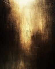 Poster - Golden metal texture with scratches and light, abstract background for design and art
