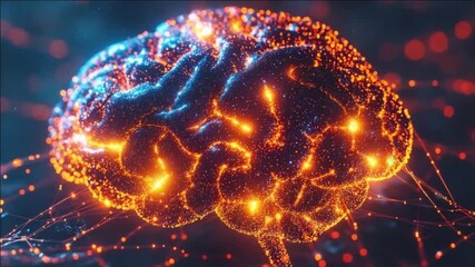 Poster - Fiery Brain: A Glowing Neural Network Visualization