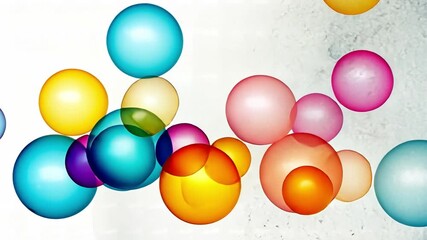 Poster - colorful spheres of delight: a vibrant display of diverse spheres in an eye-catching explosion of co