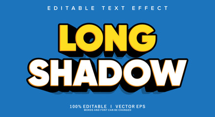 Poster - long shadow vector text effect with modern style design