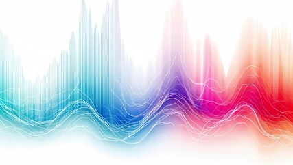 Poster - Colorful Soundwave Spectrum: A vibrant and dynamic visual representation of sound waves, rendered in a spectrum of colors. It captures the energy and complexity of sound with an abstract design.