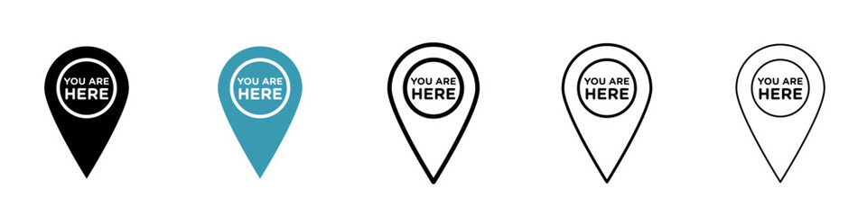 Poster - You are Here Pointer icon. Design for web and mobile app. Vector illustration