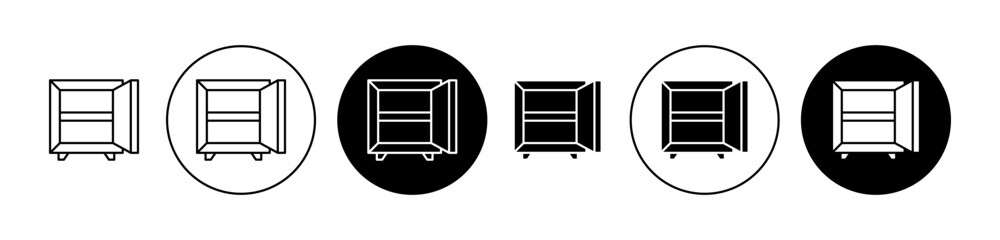 Poster - Open safe box icon. Design for web and mobile app. Vector illustration