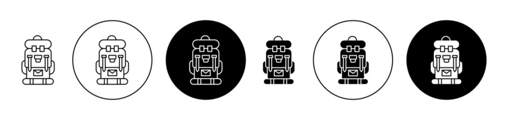 Poster - Hiking backpack icon. Design for web and mobile app. Vector illustration